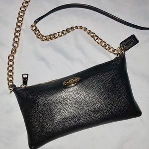 Coach leather cross body purse